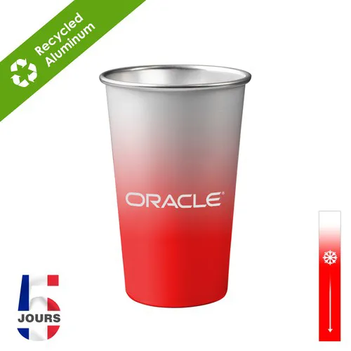 M KOP Gobelet Eco en aluminium recyclé 450 ml Rouge