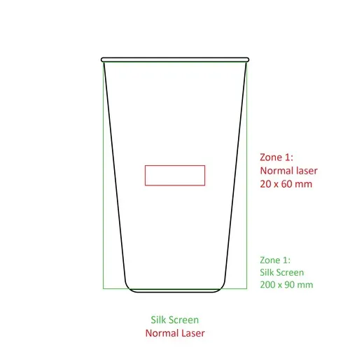 M KOP Gobelet Eco en aluminium recyclé 450 ml Rouge