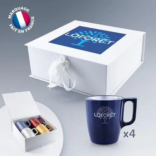 Mug en Verre Coloré 25cl - Gravure Laser - Fabrication Française