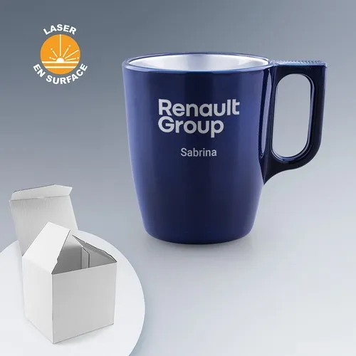 Mug en Verre Coloré 25cl - Gravure Laser - Fabrication Française