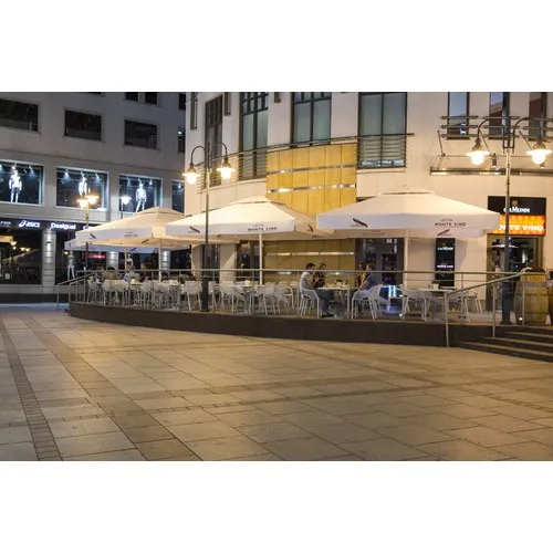 Parasol Rond Personnalisable Eco Line - Visibilité Maximale Terrasse