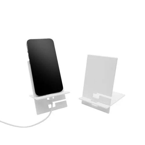 Support Smartphone 2 en 1 Personnalisable - Blanc