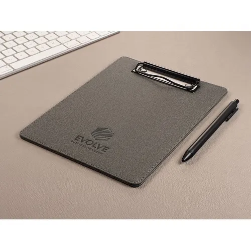 Presse-papiers Écritoire Simili Cuir avec Clip - Personnalisable