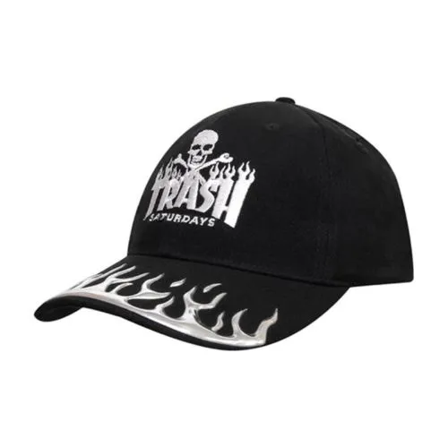 Casquette Baseball Coton Flammes Métalliques - Personnalisable