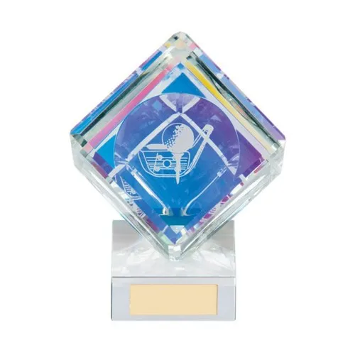 Trophée en Verre Blanc Personnalisable 9cm - Récompense Entreprise