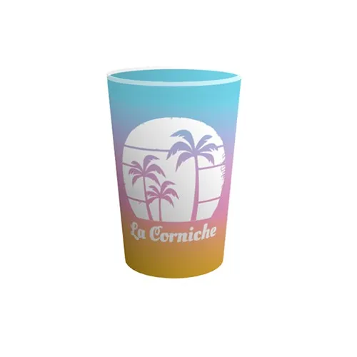 Gobelet Réutilisable 25cl Personnalisé Quadrichromie - Blanc