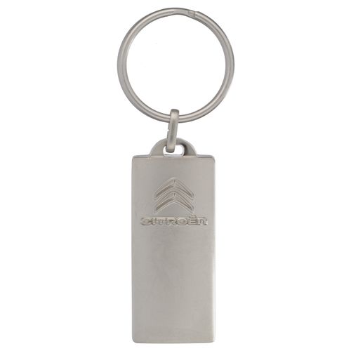 Porte-clés Métal 3D Personnalisable - Finition Nickel Brillant