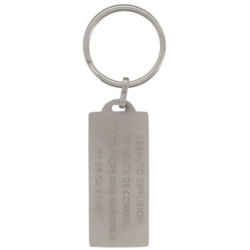 Porte-clés Métal 3D Personnalisable - Finition Nickel Brillant