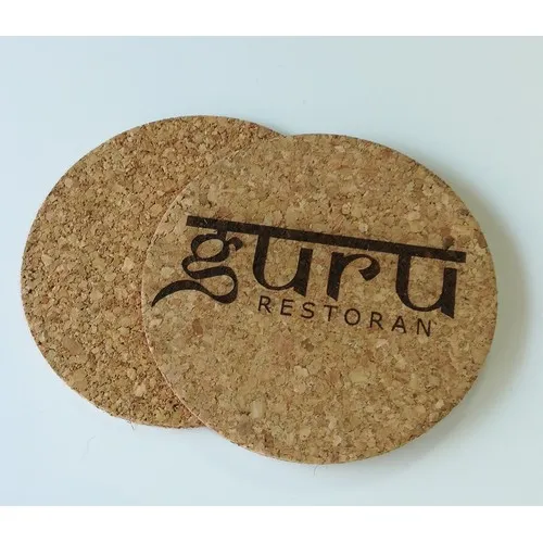 Sous-verres Publicitaires en Liège Naturel - Gravure Laser Premium