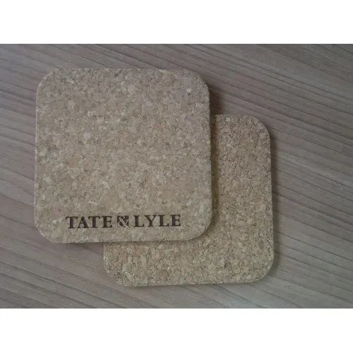 Sous-verres Publicitaires en Liège Naturel - Gravure Laser Premium