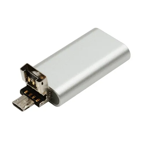 Clé USB Lusaka (OTG 3en1) USB 3.0 128GB Argent
