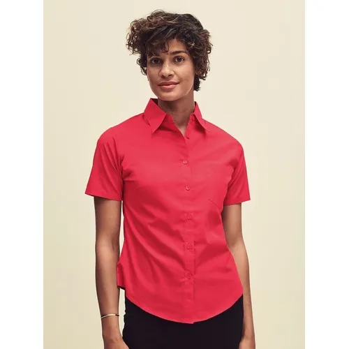 Ladies Poplin Shirt Short Sleeve