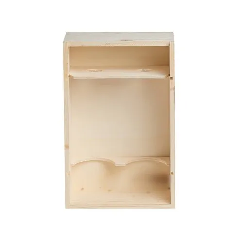 Caisse en Bois 2 Bouteilles Personnalisable - Couvercle Coulissant
