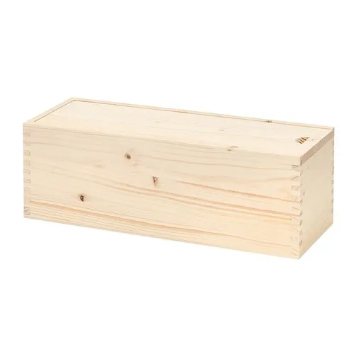 Caisse en Bois 2 Bouteilles Personnalisable - Couvercle Coulissant
