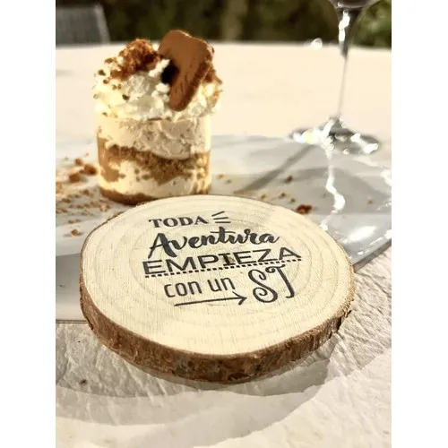 Dessous de verre en bois naturel personnalisés - Impression UV