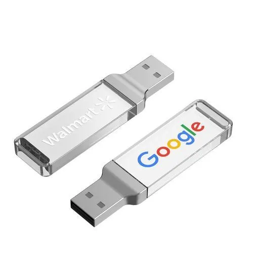 Clé USB Light Verre et Métal - Personnalisable par Gravure Laser