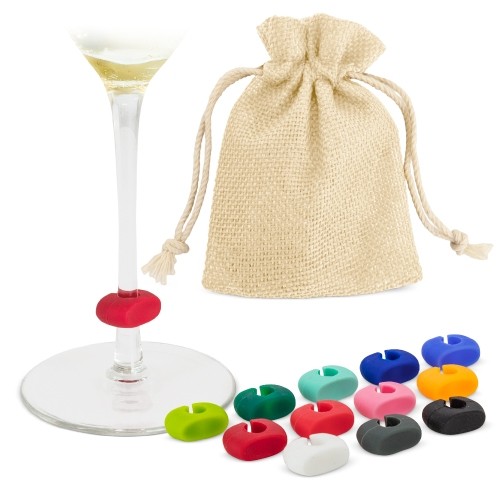 Set de 12 Marqueurs de Verre en Silicone Personnalisables