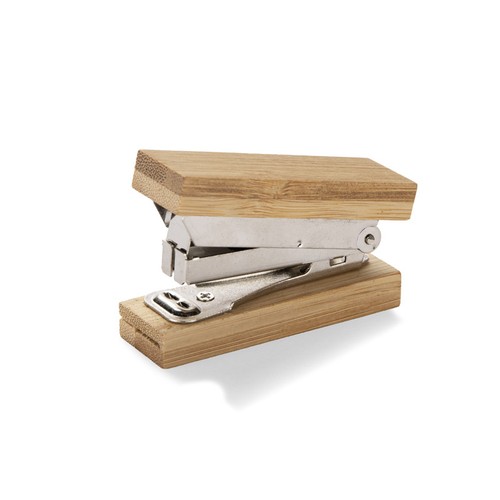 Agrafeuse en Bambou Personnalisable - Bureau Écoresponsable