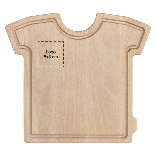 Planche à Servir T-shirt en Hêtre 25x28 cm Personnalisable