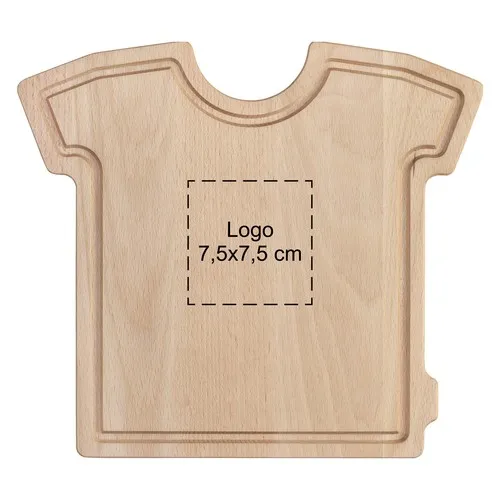 Planche à Servir T-shirt en Hêtre 25x28 cm Personnalisable