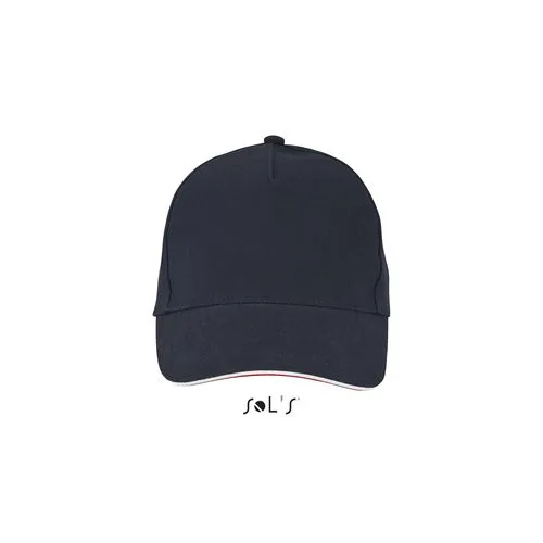 Casquette Tricolore 5 Panneaux Personnalisable - 100% Coton