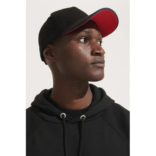 Casquette Tricolore 5 Panneaux Personnalisable - 100% Coton