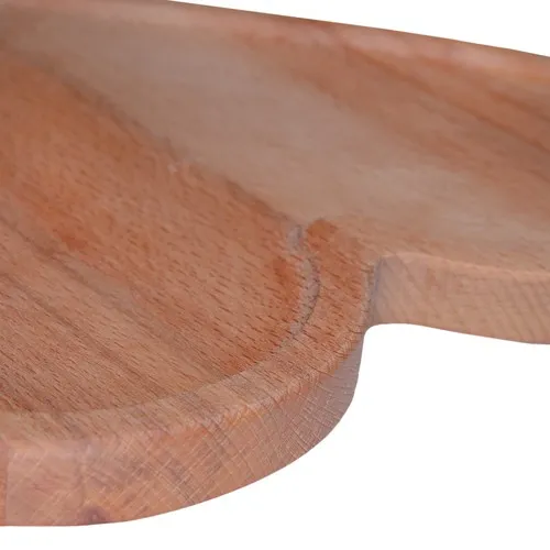 Planche à servir cœur en hêtre personnalisable 21,5x22,5 cm