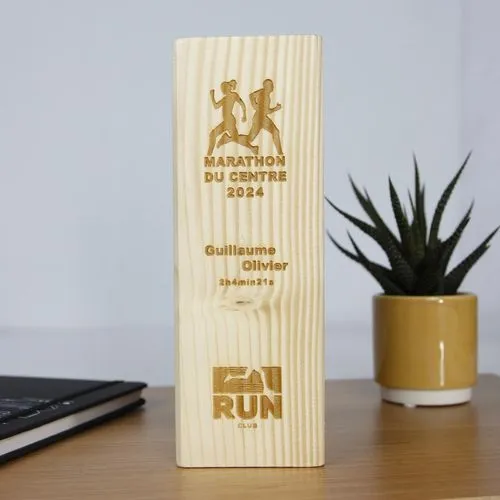 Trophée Bois BLOC 20cm - France