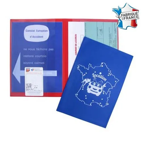 Pochette véhicule location 2 volets