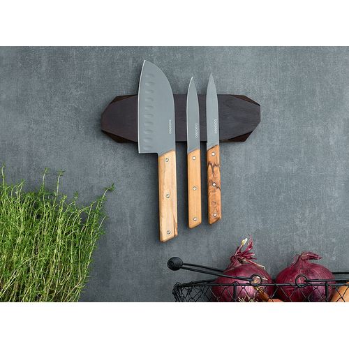 Barre aimantée murale en acacia personnalisable - Support magnétique 20cm