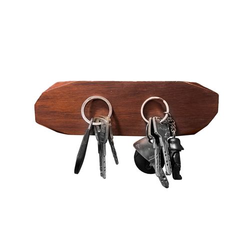 Barre aimantée murale en acacia personnalisable - Support magnétique 20cm
