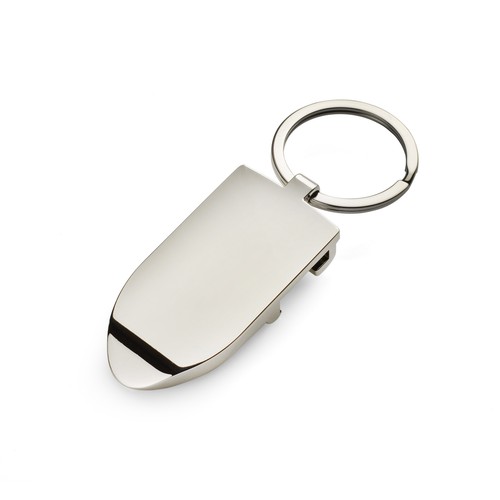 Porte-clés Jeton de Caddie Personnalisable Chromé 2 en 1