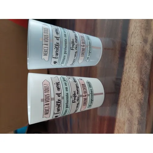 Gobelet réutilisable 25cl/33cl personnalisable impression digitale