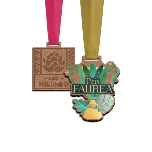 Médaille MDF Personnalisée avec Cordon - Fabrication Française