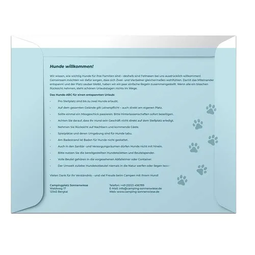 Enveloppe A5 avec friandises pour chiens personnalisée