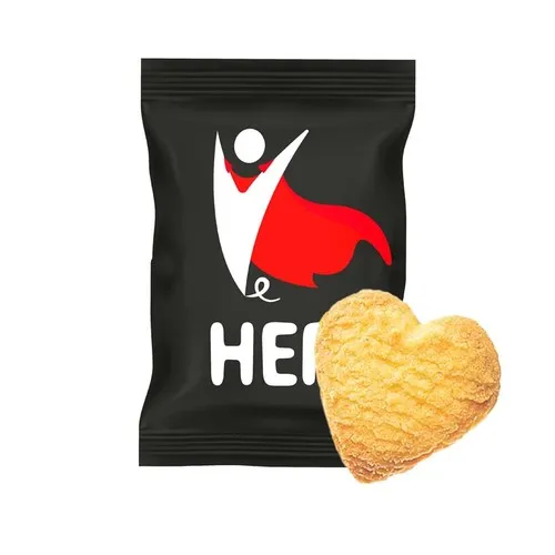 Biscuit cœur au beurre emballé