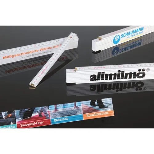 Mètre Pliant en Bois Personnalisable - Outil Publicitaire Pratique