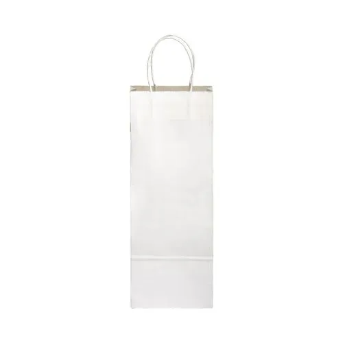 Sac papier bouteille personnalisable avec anses - 15x40x9 cm