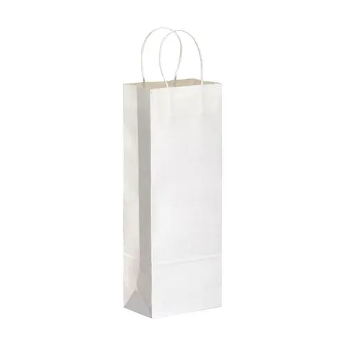 Sac papier bouteille personnalisable avec anses - 15x40x9 cm