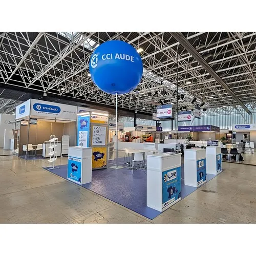 Ballon Publicitaire Géant sur Mât 6m – Visibilité Maximale en Salon