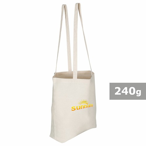 Sac Shopping Coton 240g Personnalisable | Anses Longues Épaule