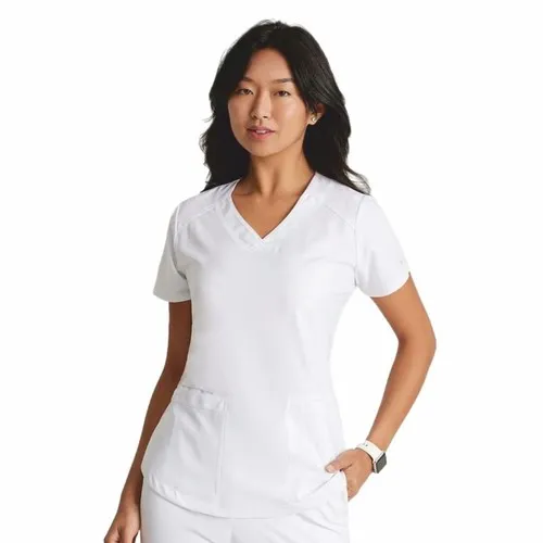 Blouse de Travail Éco-Responsable Personnalisable | Col V Moderne