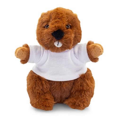 Castor en Peluche avec T-shirt Personnalisable - Gavin 15 cm
