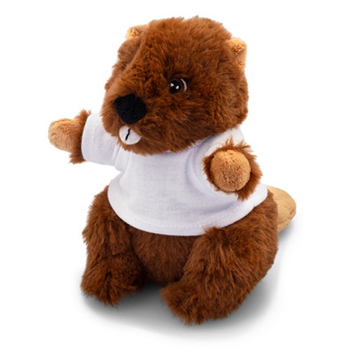 Castor en Peluche avec T-shirt Personnalisable - Gavin 15 cm