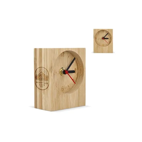 Horloge de Bureau en Bambou Design Maison - Personnalisable