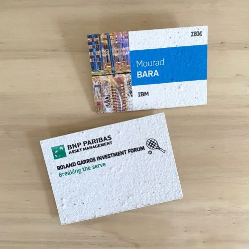 Badge Événementiel Ensemencé A7 Recto Verso - Fabrication Française