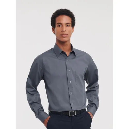 Men's Long Sleeve PolyCotton Poplin Shirt