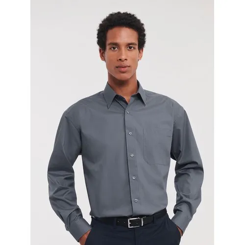 Men's Long Sleeve PolyCotton Poplin Shirt