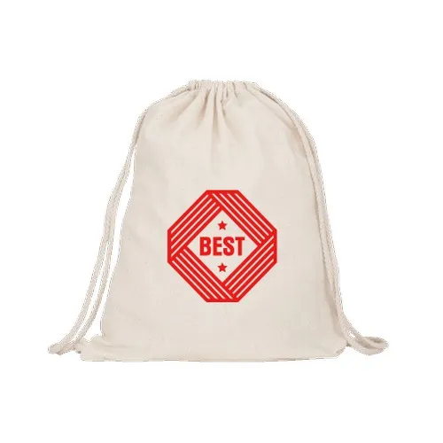Sac à dos à cordon en coton bio 100% personnalisable