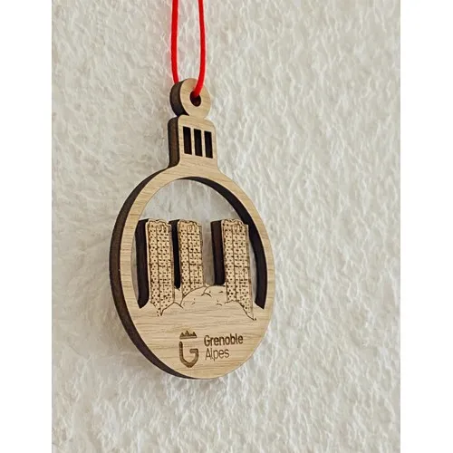 Boule de Noël en Bois Personnalisable - Fabrication Française